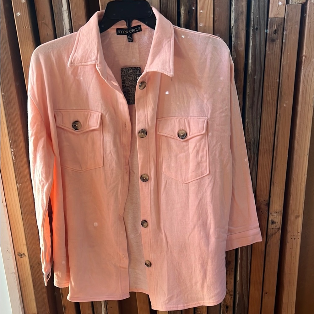 Tyler Boe Pink Jean Jacket Lightweight Spring Essential